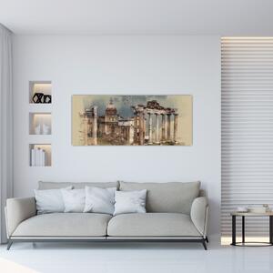 Kép - Forum Romanum, Róma, Olaszország (120x50 cm)