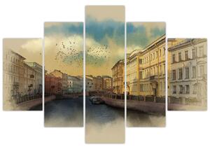 Kép - Moyka, folyó, St. Petersburg, Oroszország (150x105 cm)