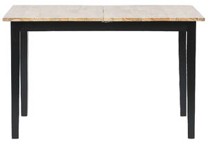 Természetes Fa És Fekete Bővíthető Étkezőasztal 120/150 x 80 cm HOUSTON