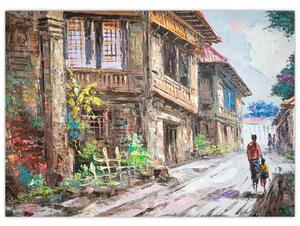 Fülöp-szigeteki falu képe, Ázsia (70x50 cm)