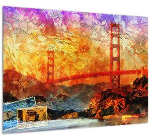 Kép - Golden Gate, San Francisco, Kalifornia (70x50 cm)