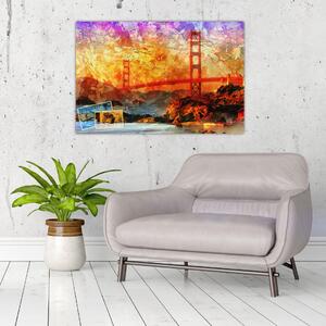 Kép - Golden Gate, San Francisco, Kalifornia (90x60 cm)