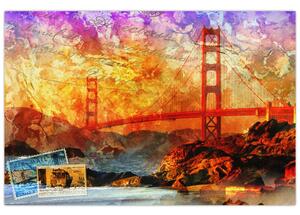 Kép - Golden Gate, San Francisco, Kalifornia (90x60 cm)