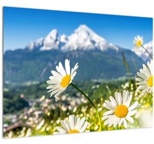 Kép - tavasz az Alpokban (üvegen) (70x50 cm)