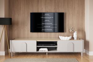 Amilio RTV szekrény 220 cm - kasmír / olajozott tölgy / kasmír fogantyú