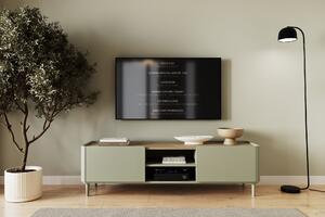 Elivo TV állvány 170 cm fém lábakon - eukaliptusz / baltic dune tölgy