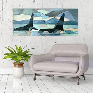 Kép - Orcas (120x50 cm)