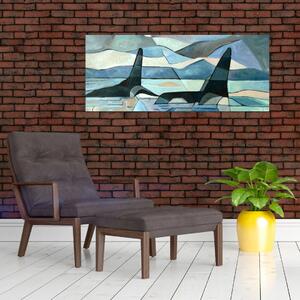 Kép - Orcas (120x50 cm)