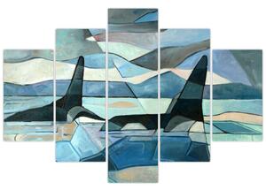 Kép - Orcas (150x105 cm)