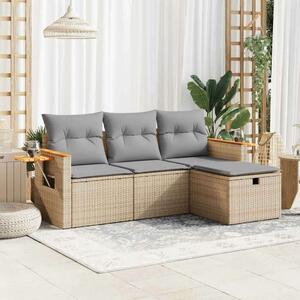 VidaXL Polyrattan Kerti Ülőgarnitúra - 4 részes - Bézs