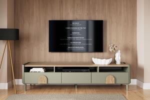 Amilio RTV szekrény 200 cm - eukaliptusz / baltic tölgy / natúr tölgy fogantyú