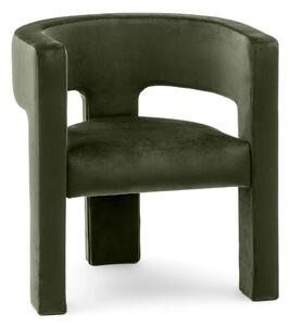 Sötétzöld design fotel ALPAH B VELVET Magic Velvet 2229