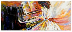 Kép - Egy nő zongorázása (120x50 cm)