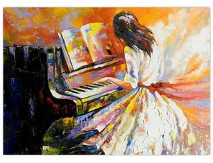 Kép - Egy nő zongorázása (70x50 cm)