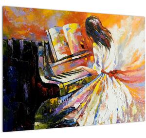 Kép - Egy nő zongorázása (70x50 cm)