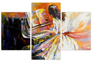 Kép - Egy nő zongorázása (90x60 cm)