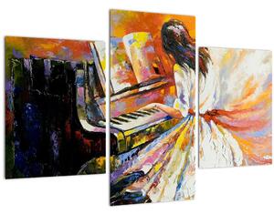 Kép - Egy nő zongorázása (90x60 cm)