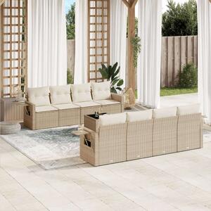 VidaXL Polyrattan Kerti Ülőgarnitúra - 9 részes - Bézs