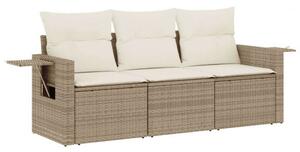 VidaXL 3 részes Polyrattan Kerti Ülőgarnitúra - Bézs