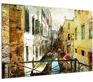 Kép - Utca Velencében (90x60 cm)