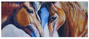Kép - szerelmes lovak (120x50 cm)