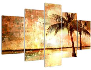 Kép - pálmafák a tengerparton (150x105 cm)