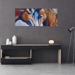 Kép - szerelmes lovak (120x50 cm)