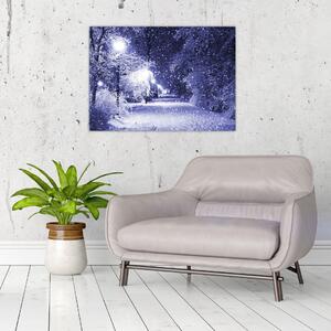 Kép - varázslatos téli éjszaka (70x50 cm)