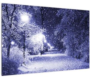 Kép - varázslatos téli éjszaka (90x60 cm)