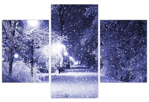 Kép - varázslatos téli éjszaka (90x60 cm)