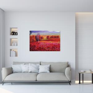 Egy vörös táj képe (90x60 cm)