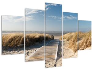 Kép - Homokos strand Langeoog szigetén, Németországban (150x105 cm)