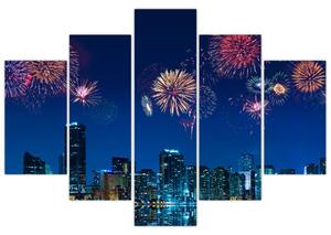 Kép - tűzijáték Miamiban (150x105 cm)