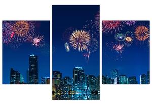 Kép - tűzijáték Miamiban (90x60 cm)
