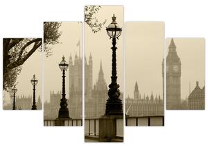 Kép - London a ködben, Anglia (150x105 cm)