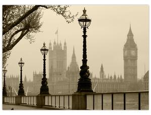Kép - London a ködben, Anglia (70x50 cm)