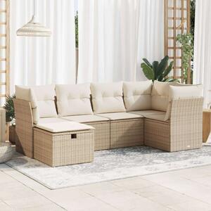 VidaXL Polyrattan Kerti Ülőgarnitúra - 6 részes - Bézs