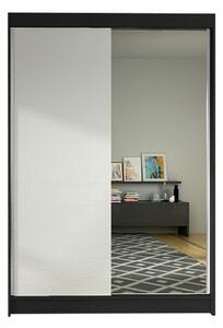 LINO I szekrény – 120 cm szélesség, fekete / fehér kivitelben