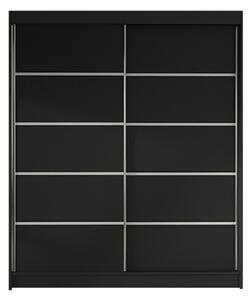 LINO IV ruhásszekrény, 120 cm szélesség – fekete