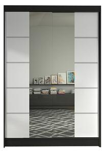 Szekrény LINO V szélessége 120 cm - fekete/fehér
