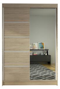 LINO III gardróbszekrény, 120 cm szélesség – sonoma tölgy