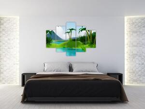 Kép - tavak dzsungelben (150x105 cm)