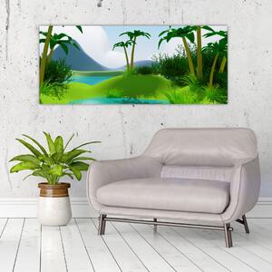 Kép - tavak dzsungelben (120x50 cm)