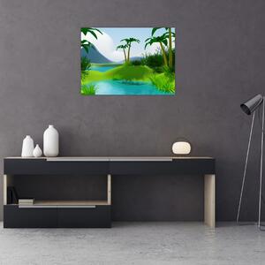 Kép - tavak dzsungelben (70x50 cm)