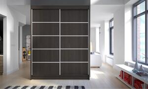 CAMINO IV ruhásszekrény, 150 cm széles – csokoládé színű