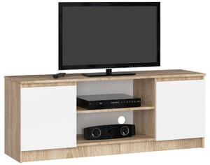 TV asztal Keanu K140 2D 1P (sonoma tölgy + fehér)