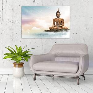 Kép - Buddha vigyáz a földre (90x60 cm)