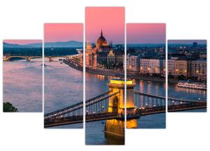 Kép - panoráma a városra, Budapest, Magyarország (150x105 cm)