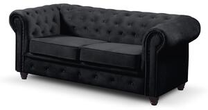 Infinity Chesterfield III kanapé Fekete