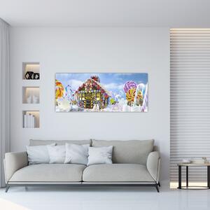 Kép - mézeskalács ház (120x50 cm)